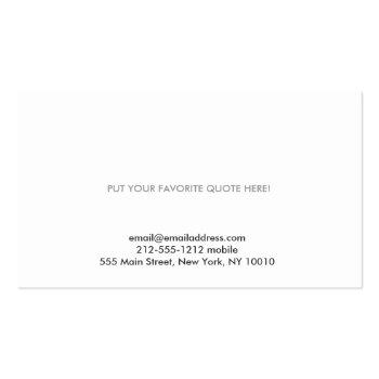 Small Landscaping, Lawn Care, Trees, Gardener Business Card Back View