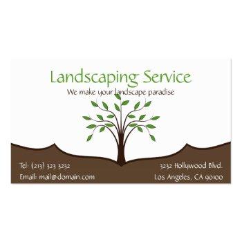 Small Landscaping Service Magnetic Business Cards Front View