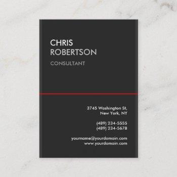 large gray red line attractive business card