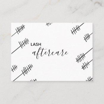 lash aftercare card