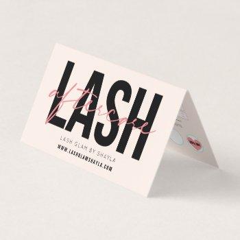 lash aftercare instructions & loyalty discount business card