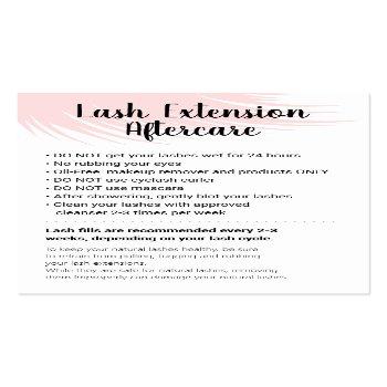 Small Lash Extension Aftercare Instructions Appointment Front View