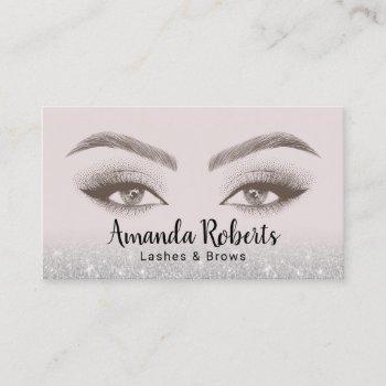 lashes & brows microblading pearl beauty salon business card