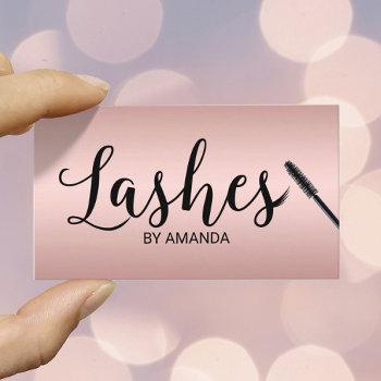 lashes makeup artist rose gold lash extension business card