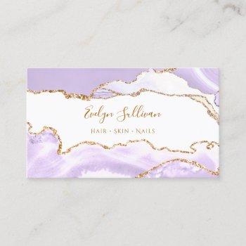 lavender agate business card