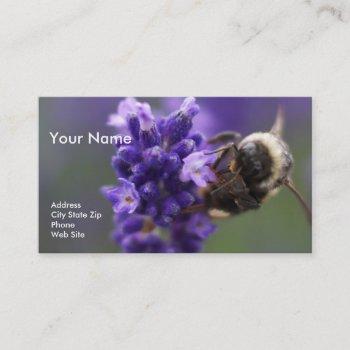 lavender and bee business card