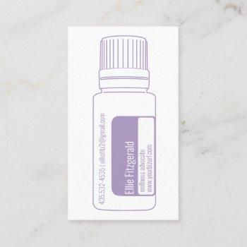 lavender essential oil bottle business card