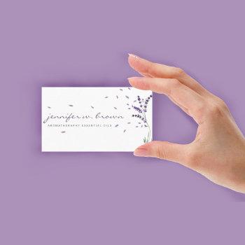lavender floral essential oils business card