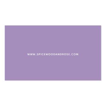 Small Lavender, Lemon, & Peppermint Essential Oils Business Card Back View