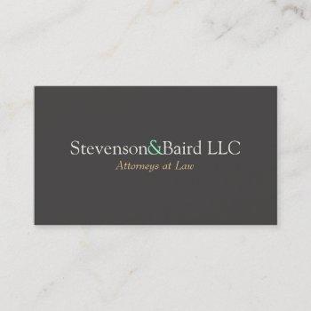 law firm partner attorney office business card