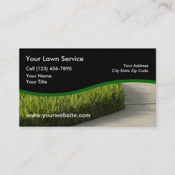 Small Lawn And Landscaping Business Cards Front View