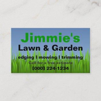 lawn care business card