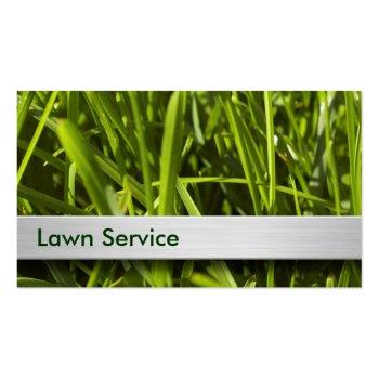 Small Lawn Care Business Cards Front View
