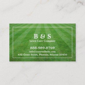 lawn care field grass business card