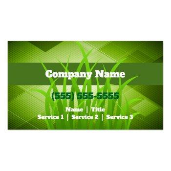 Small Lawn Care Gardening Landscaping Business Card Front View