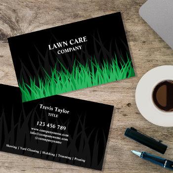 lawn care landscape modern professional yard business card