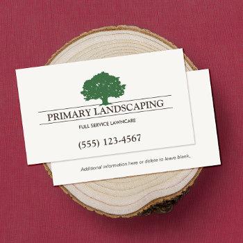 lawn care landscaper tree business card