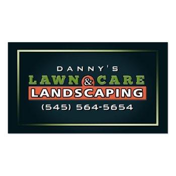 Small Lawn Care & Landscaping Custom Business Card Front View