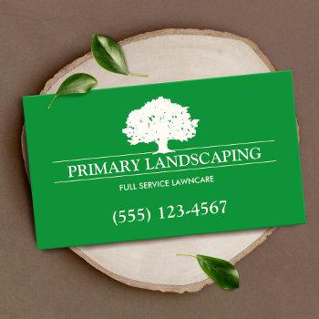 lawn care & landscaping green  business card