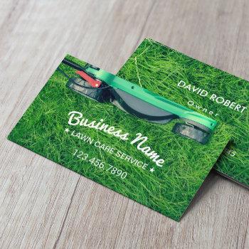 lawn care & landscaping professional mower business card