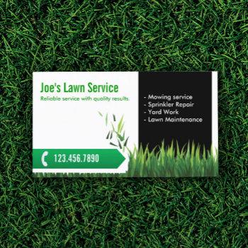 lawn care landscaping professional mowing business card