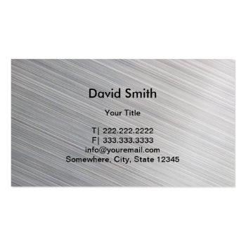Small Lawn Care & Landscaping Service Metal Business Card Back View