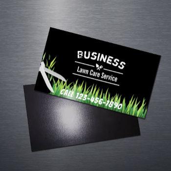 lawn care & landscaping service professional magnetic business card