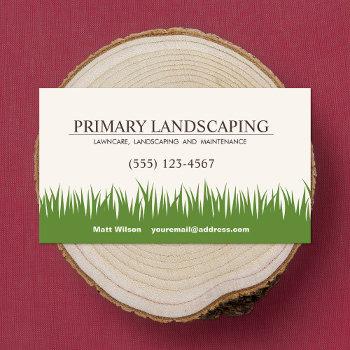 lawn care landscaping services grass business card