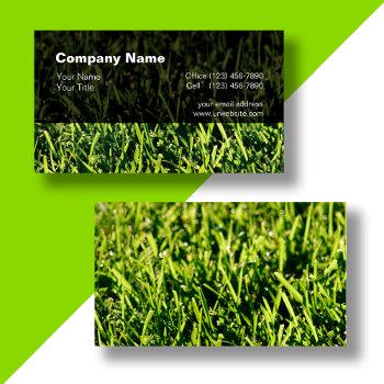 lawn care modern business cards