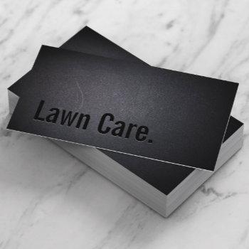 lawn care professional minimalist black business card