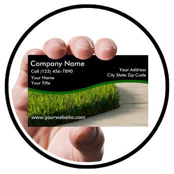 lawn care services design business card