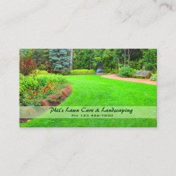 lawn & landscaping business card