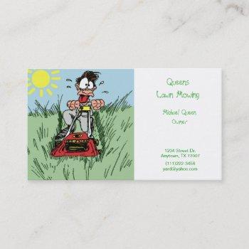 lawn mowing business card