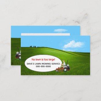 lawn mowing  business card
