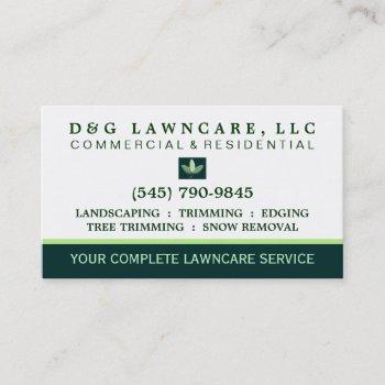lawncare or landscaping square leaf business card