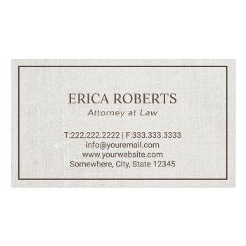 Small Lawyer Attorney At Law Vintage Scale Of Justice Business Card Back View