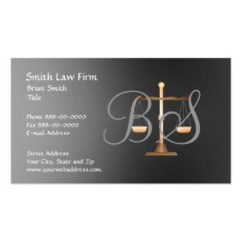 Small Lawyer Attorney  Business Card Front View