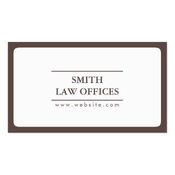 Small Lawyer Attorney Plain Round Corner Business Card Front View