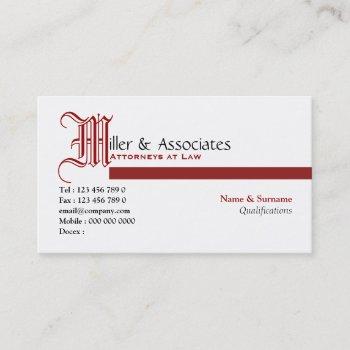 lawyer law legal attorney firm business card