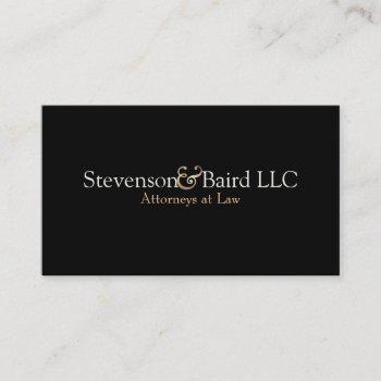 lawyers simple and elegant black business card