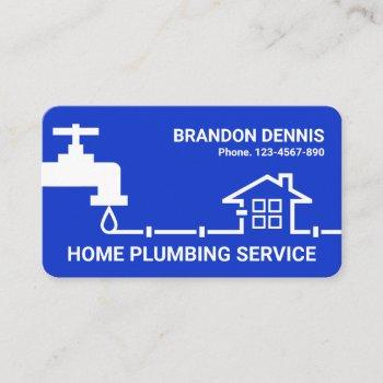 leaking faucet home pipeline plumbing business card