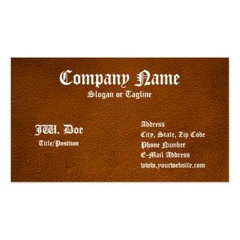 Small Leather Iron Celtic Dog Business Card Back View