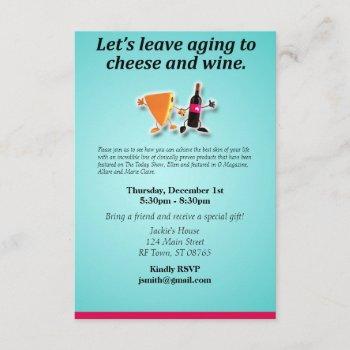 leave the aging to cheese and wine invitation
