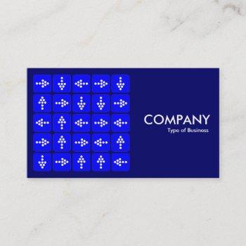 led arrows square blue - dark blue business card