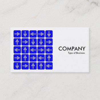 led arrows square blue - white business card
