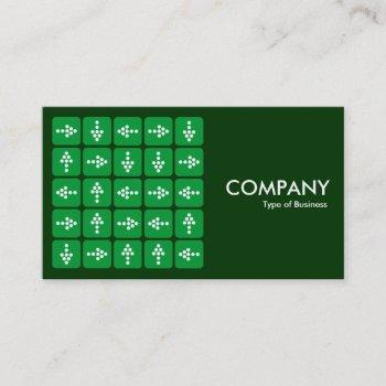 led arrows square green - dark green business card