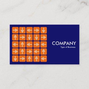 led arrows square orange - dark blue business card