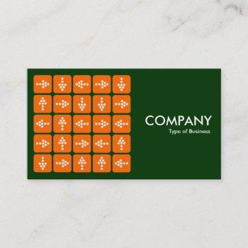 led arrows square orange - dark green business card