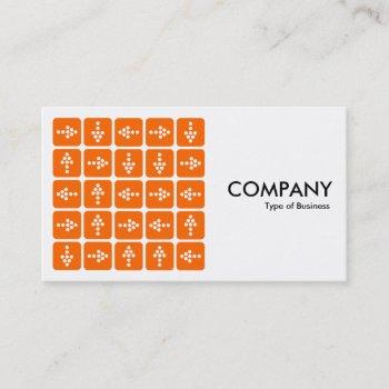 led arrows square orange - white business card