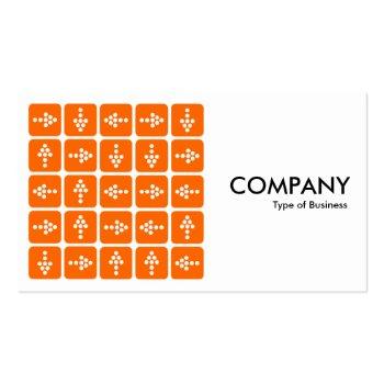 Small Led Arrows Square Orange - White Business Card Front View